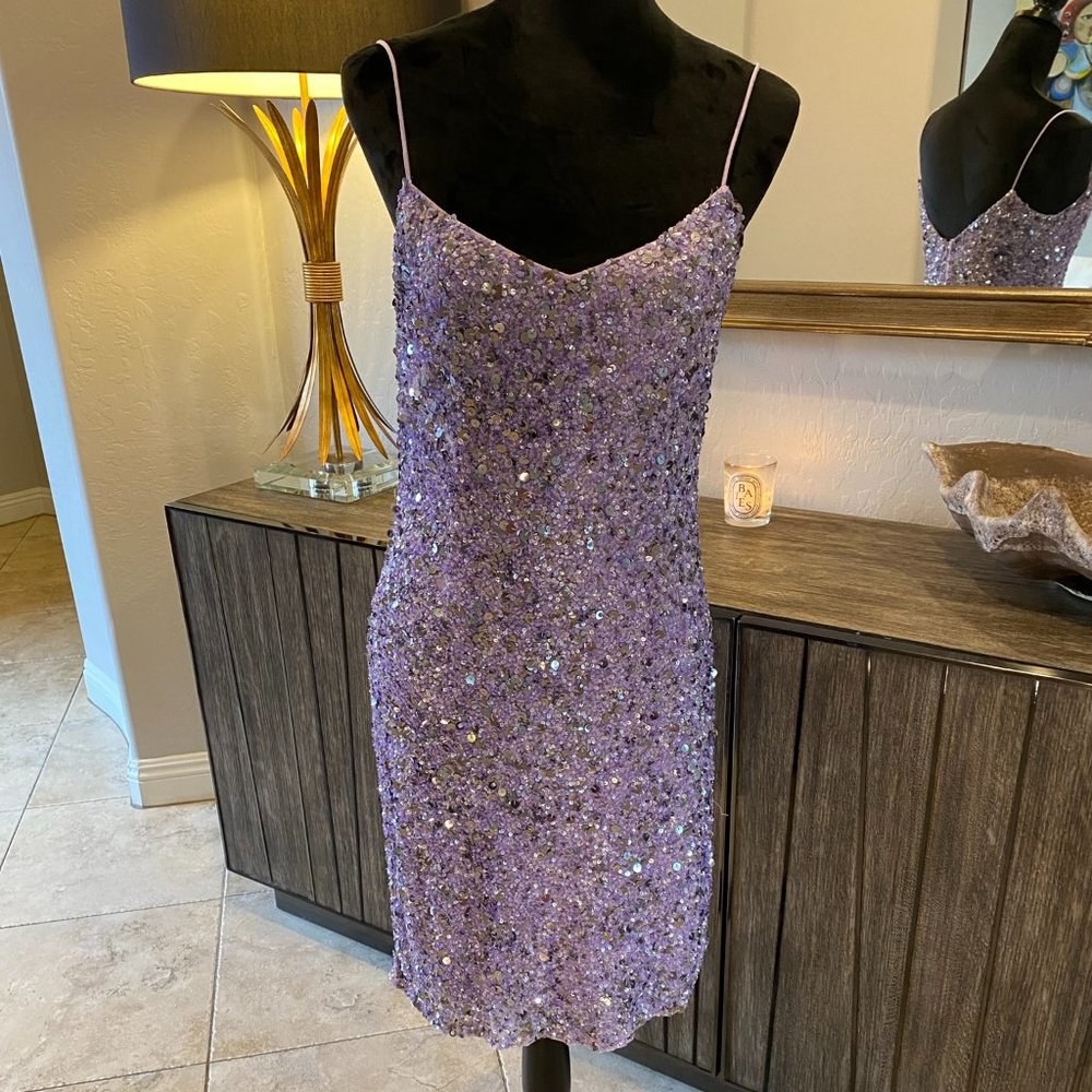Theia size 10 lavender cocktail dress
